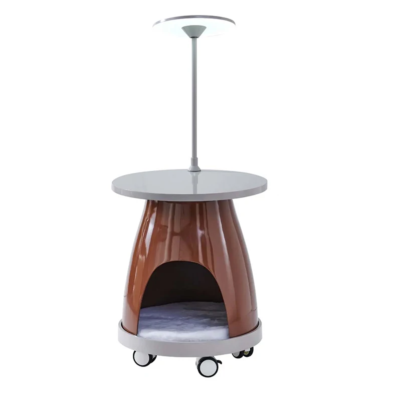 qo-Living Room Sofa Small Coffee Table Multi-Functional Wireless Charging Bedside Table Smart Pet Home Mini Side Table GFY-C001^