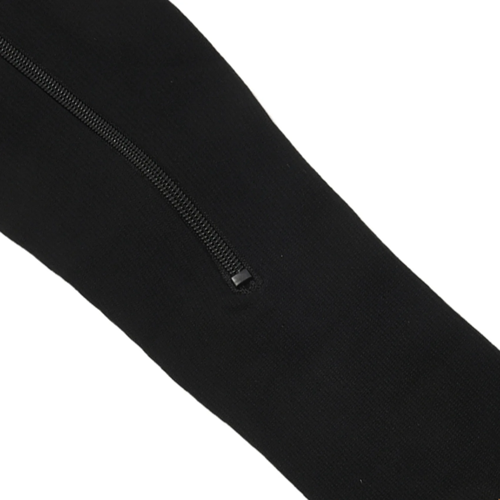 ABXE-2X Compression Stockings Nylon Zipper Compression Sock Leg Knee Support Open Toe Varicose Veins Stretch Socks(Black)XXL