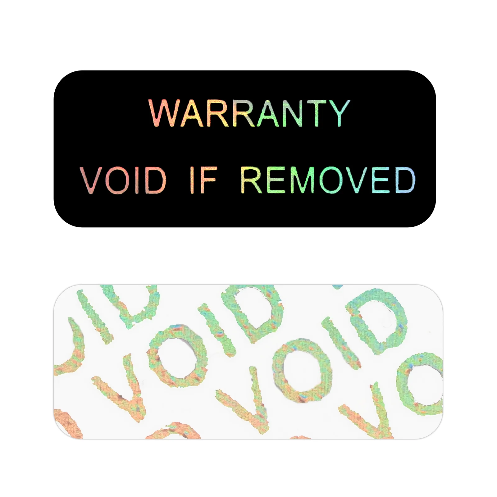 2.5x1 سنتيمتر ملصق أسود مقاوم للعبث ، ضمان الهولوغرام ملصق أمان الختم الفراغ ملصق إجمالي نقل العبث ملصقات واضحة #1