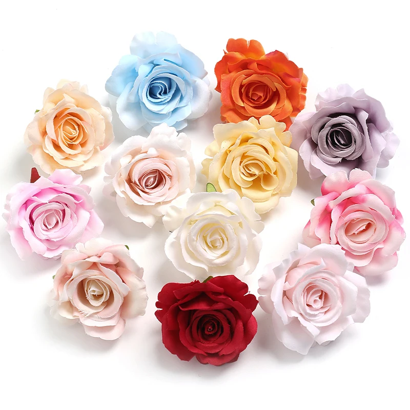 

5/10Pcs 6cm Rose Head Silk Artificial Flowers for Home Room Wedding Arch Craft Party Supplies Decoration Simulation Flowers
