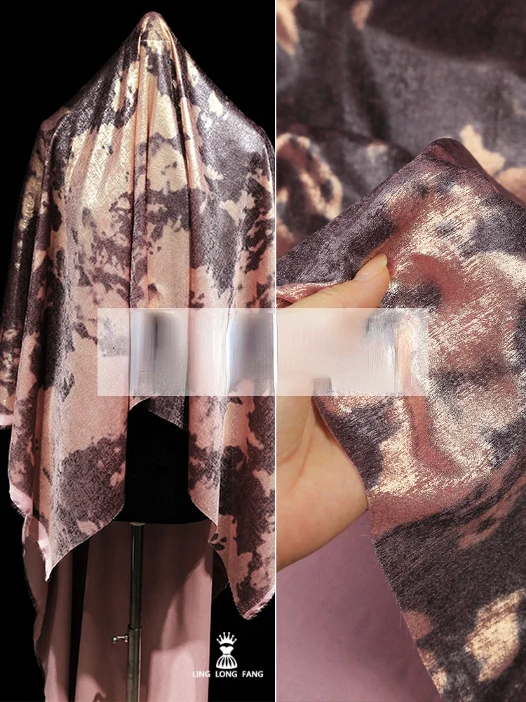 

Ретро бронзовая ткань, комбинезон, полуюбка, рубашка, одежда, оптовая продажа, ткань для шитья одежды по метрам, материал «сделай сам»