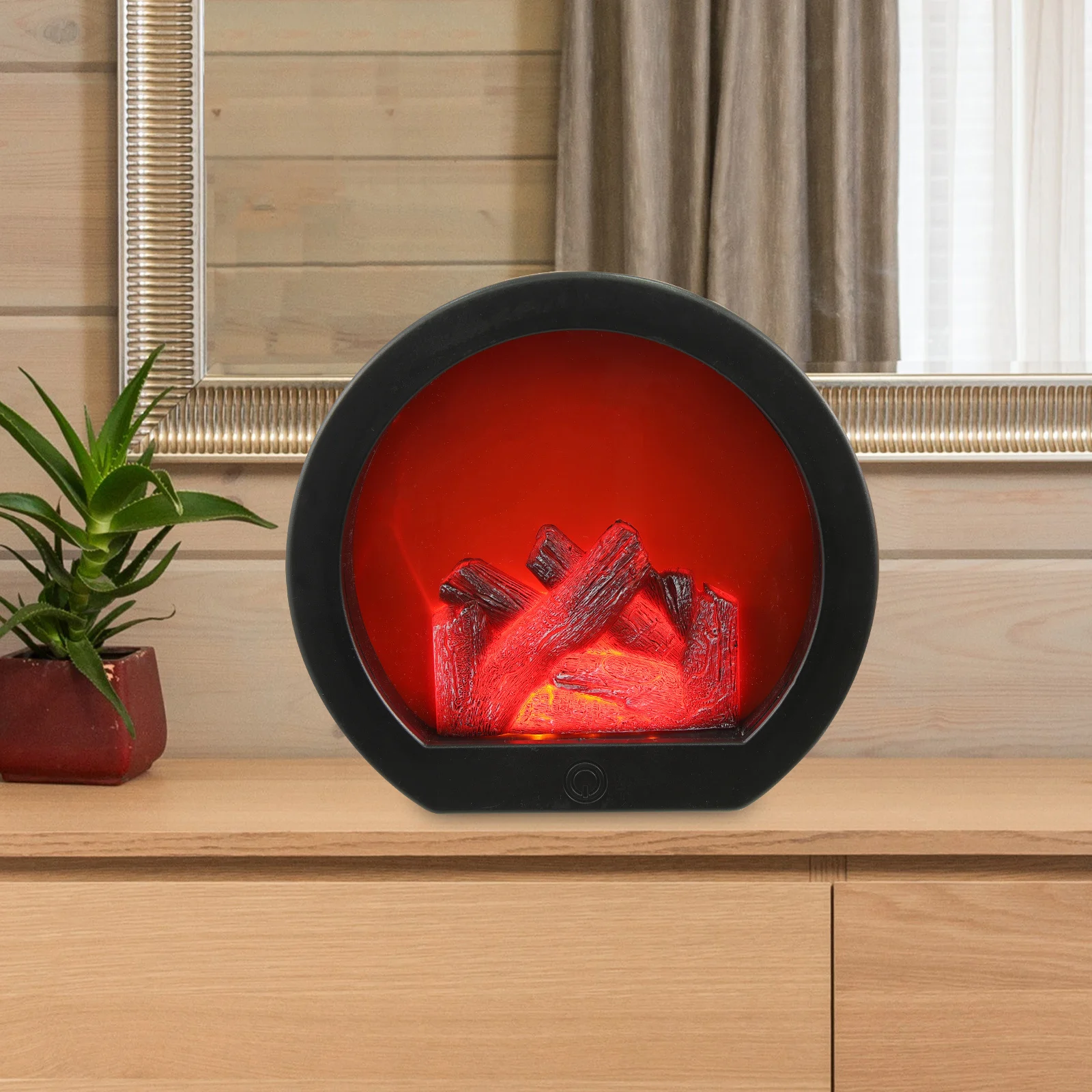 Led Simulated Fireplace Flame Night Lamp Desktop Table Light Usb Operated Decorative Lamp For Home Holiday Party Bedroom