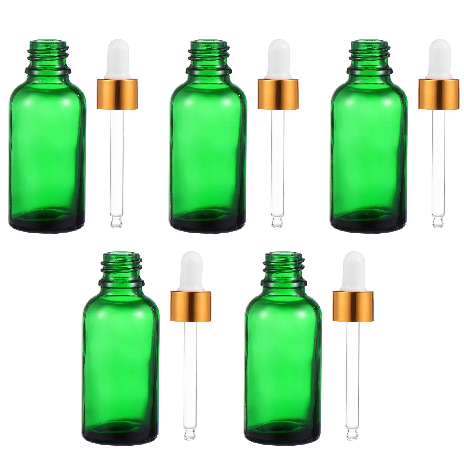 

5Pcs 30Ml Glass Dropper Bottles Dispenser for Essential Oil Perfume Travel Container Refillable Essence Vials