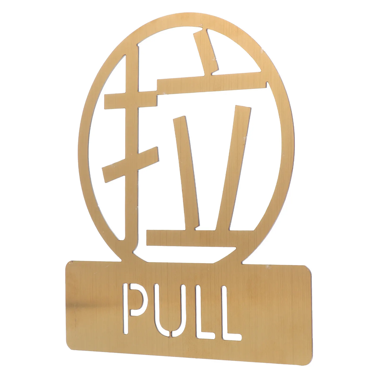 1Pcs Premium Stainless Steel Door Push-and-Pull Sign Warm Guiding Identification Plate for Store Shop Company Home Public Area