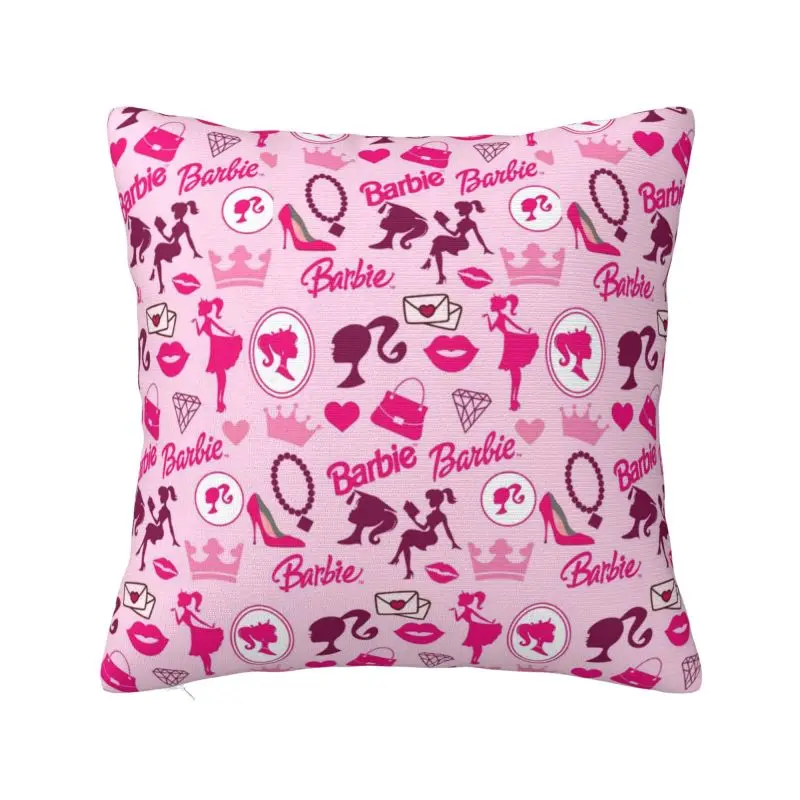 Custom Barbie Throw Pillow Covers Home Decorative 3D Printing Sofa Chair Cushion Cover Polyester Soft Pillowcase Dakimakura