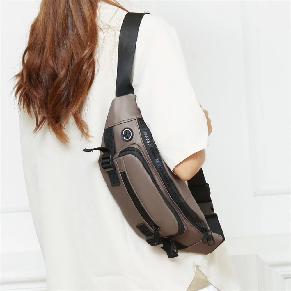 

Versatile Oxford Cloth Men Waist Pack Sling Multi-pocket Chest Bag Single Shoulder Large Capacity Fanny Pack Hiking