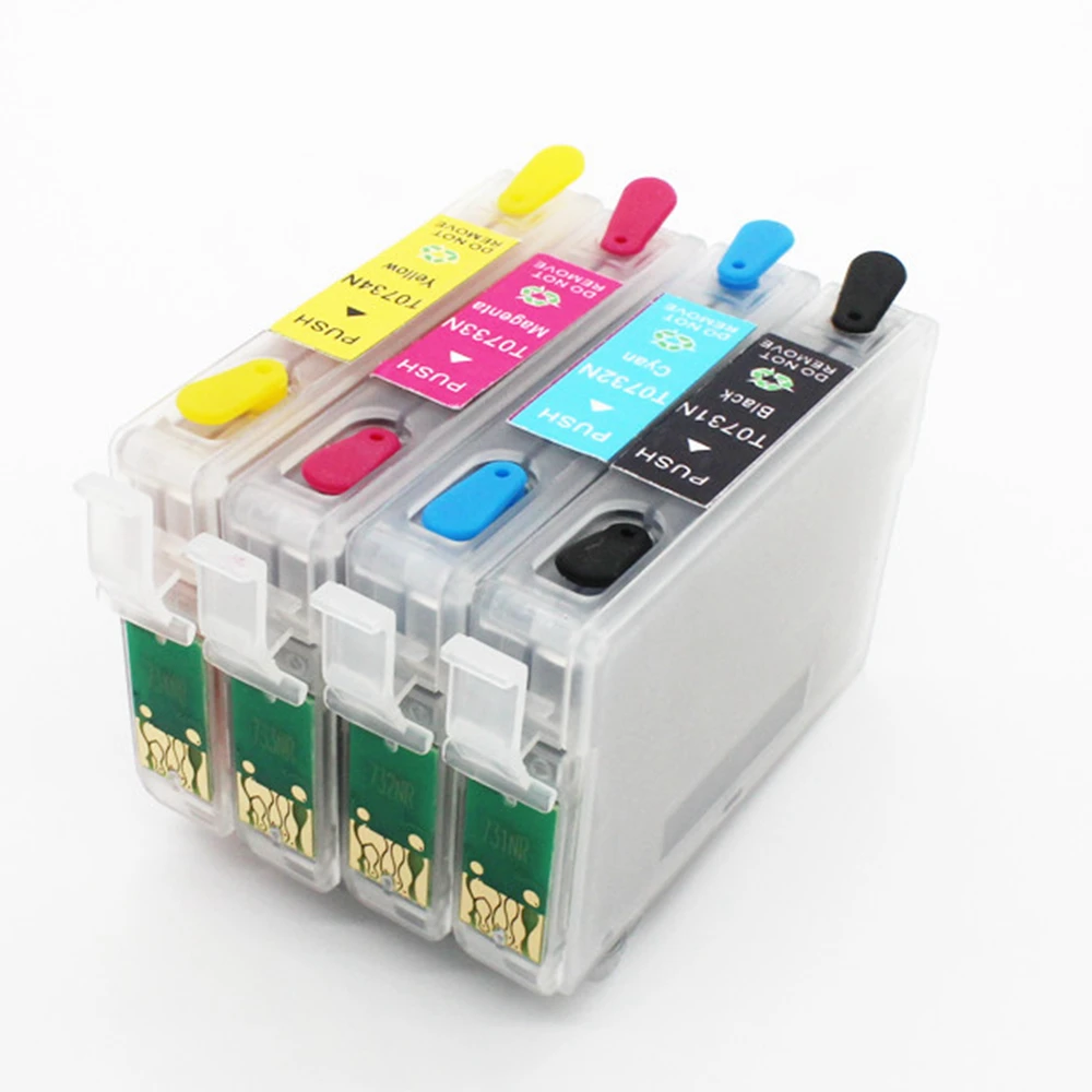 

Автоматический сброс 0731N, комплект для заправки чернил, чип-картридж сброса для Epson TX200 TX410 TX210 TX300F TX600FW