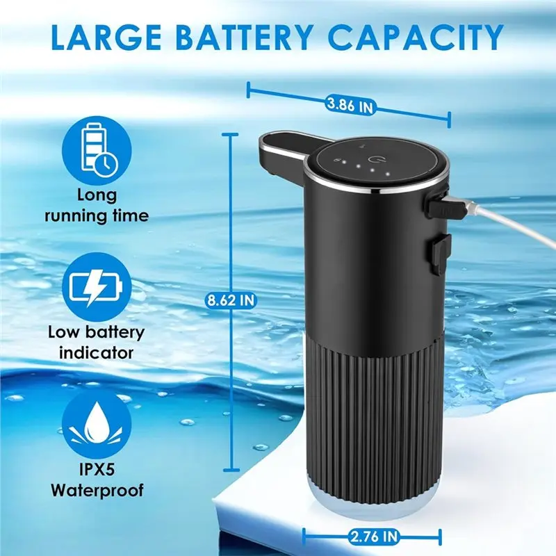 NEWA61I Multifunctional 350Ml Foam Dispenser Automatic Touchless Soap Dispenser 4 Level Wall Mount Hands Free Auto