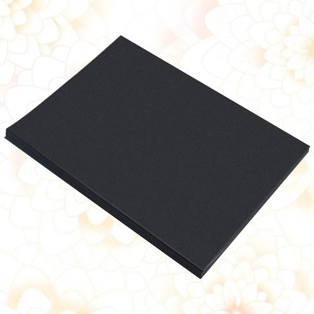 100pcs-diy-a4-black-thickened-kraft-painting-drawing-paper-suitable-for-scrapbook-cards-business-waterproof-smooth-surface