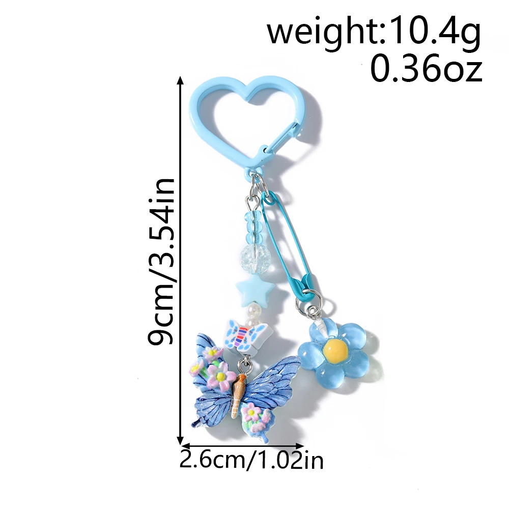 Aihua Schöne bunte Blume Schmetterling Schlüsselanhänger handgemachte Handy Lanyard Telefon Kette hängen Telefon Gurt Anhänger Schmuck Geschenke – Detail 10