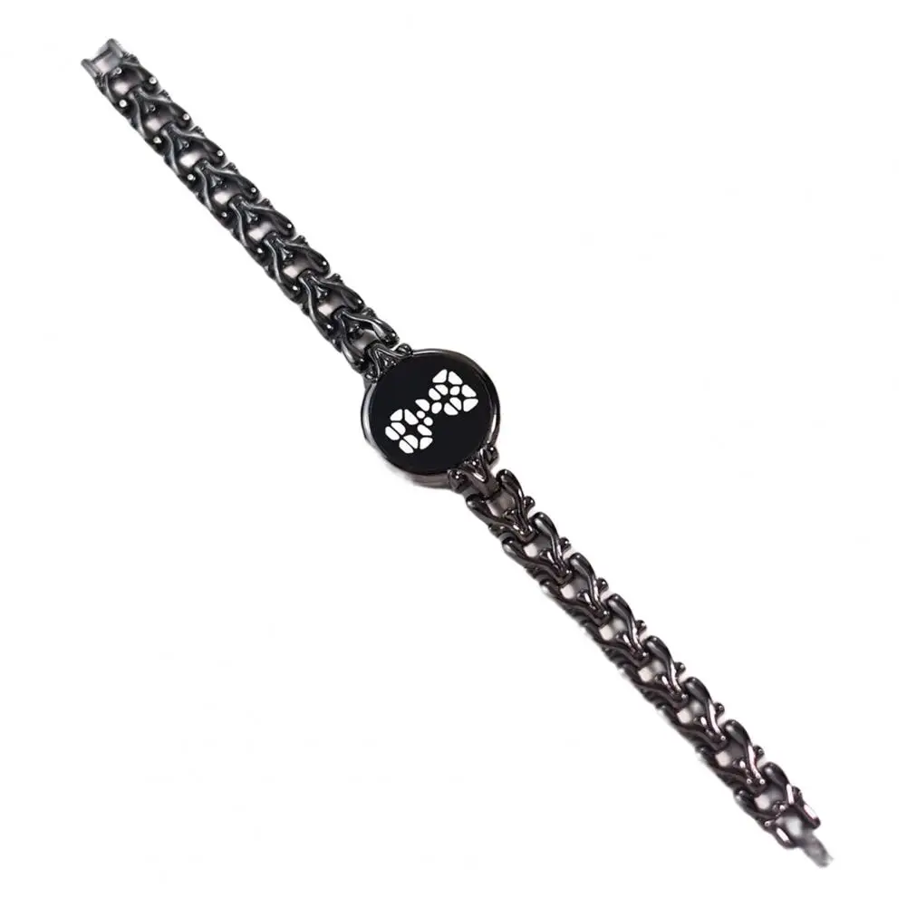 LED Eletrônico Relógio Digital para Meninas, Controle de Toque, Correia De Metal Decorativa, Mini Relógio Retro, Vida Diária