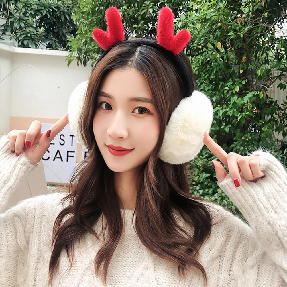 1 قطعة غطاء للأذنين قرن الوعل للنساء الشتاء غطاء للأذنين إفشل للأذن التزلج في الهواء الطلق جميل غطاء للأذنين على الجليد والعتاد #3