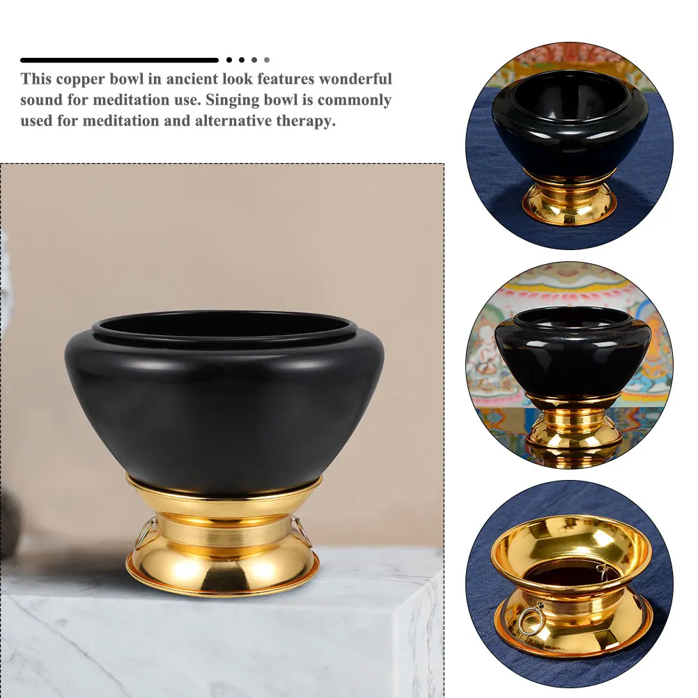

Buddha Sound Bowl Ornaments Vibration Tibetan Metal Meditation Bell Singing Bowls Grounding Copper Healing