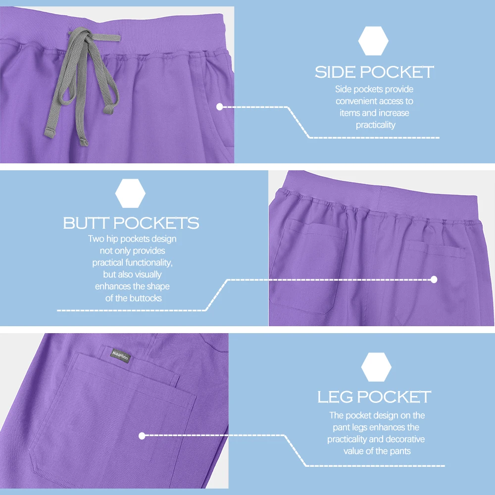 Scrubs Vrouw Set Verpleging Uniform Ziekenhuis Klinische Chirurgische Toga Lab Tandheelkundige Medische Blouse Rechte Broek Arts Verpleegkundige Werkkleding