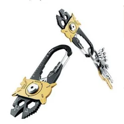 20 in 1 strumento di sopravvivenza all'aperto EDC gear multiuso fitr multifunzione moschettone multi tool pocket home cacciavite chiave fai da te