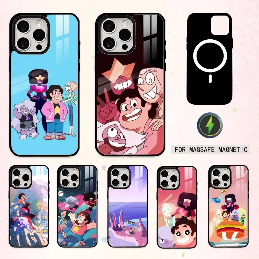 

L-LGBTQ S-Steven U-Universe Phone Case For iPhone17,16,15,14,13,12,11 Plus,Pro Max Magnetic For Magsafe Wireless Charging