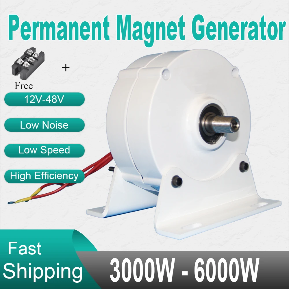 

PMG 5KW Wind Turbine Generator 12V 24V 750 Rpm AC DC Power Magnetic Dynamo Water Turbine Hydro Alternator Free Energy Windmill