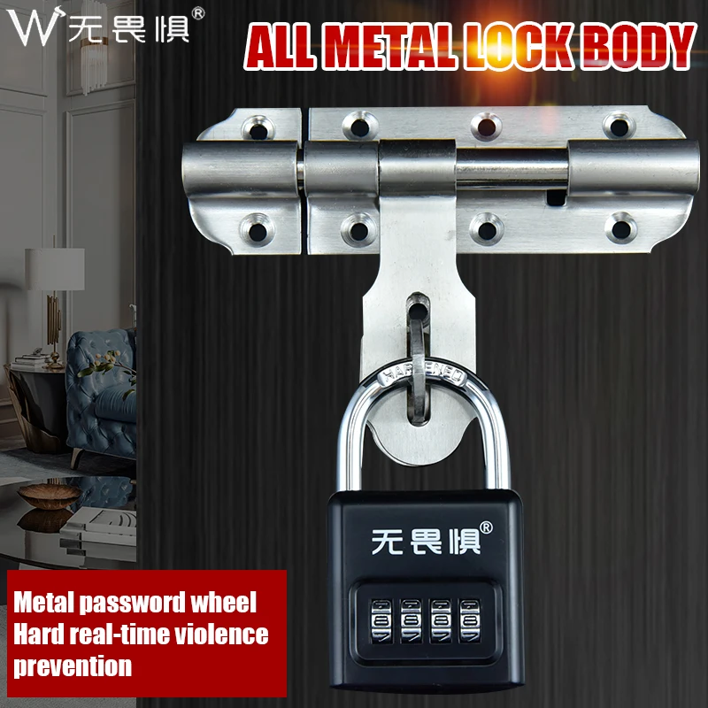 4 password Digit Padlock Lock Durable Waterproof Number Locks For Door Suitcase Bag Package Cabinet Locker Window Key Locks