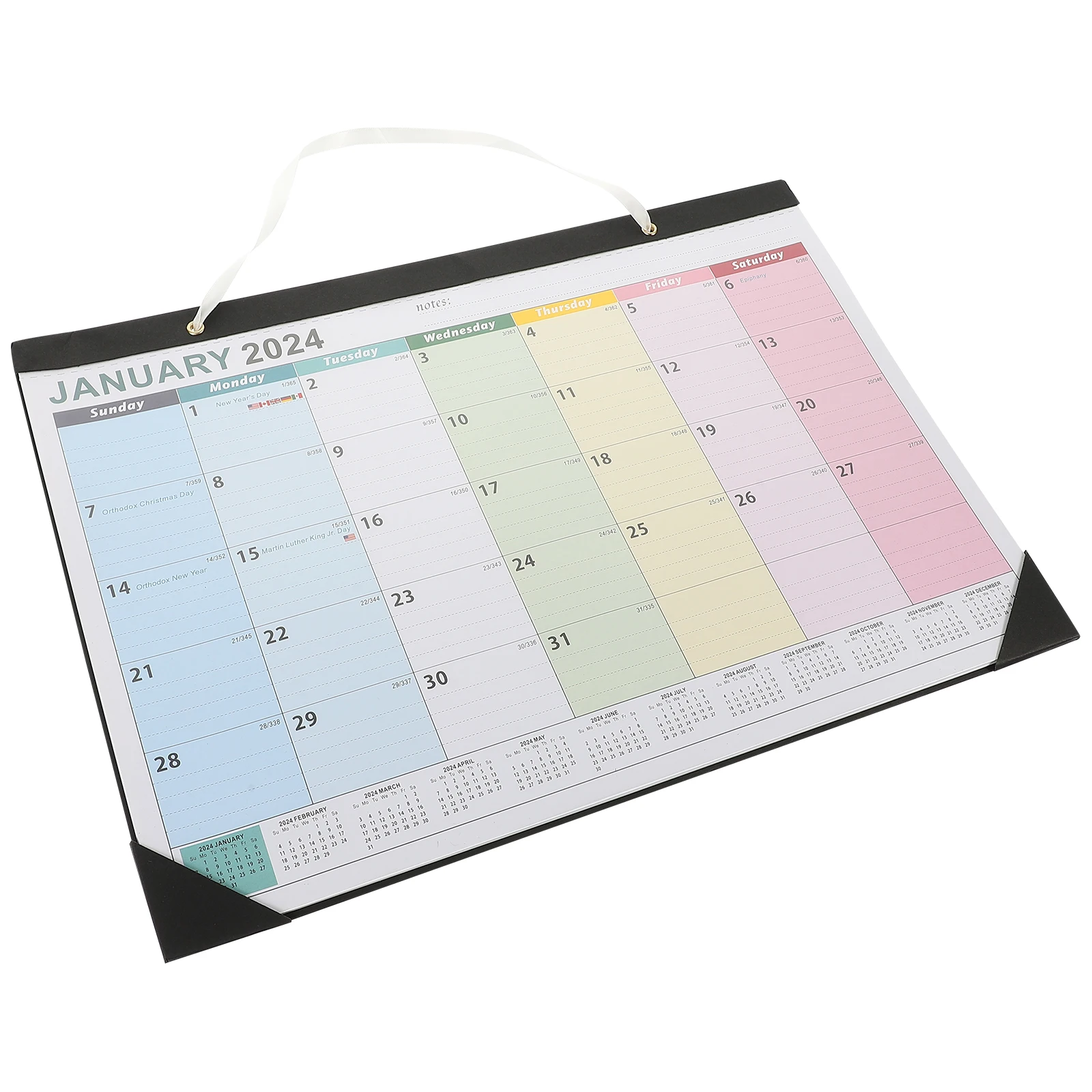 

English Wall 2024 Sturdy Monthly Countdown Office Home Use Appointment Calendar Room Hanging Household Wall for Office