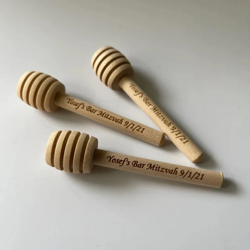 Personalized Mini Wooden Honey Spoon Honey Stir Bar For Honey Jar Supplies Wedding Favors Baby Shower Decorations Wooden Gifts