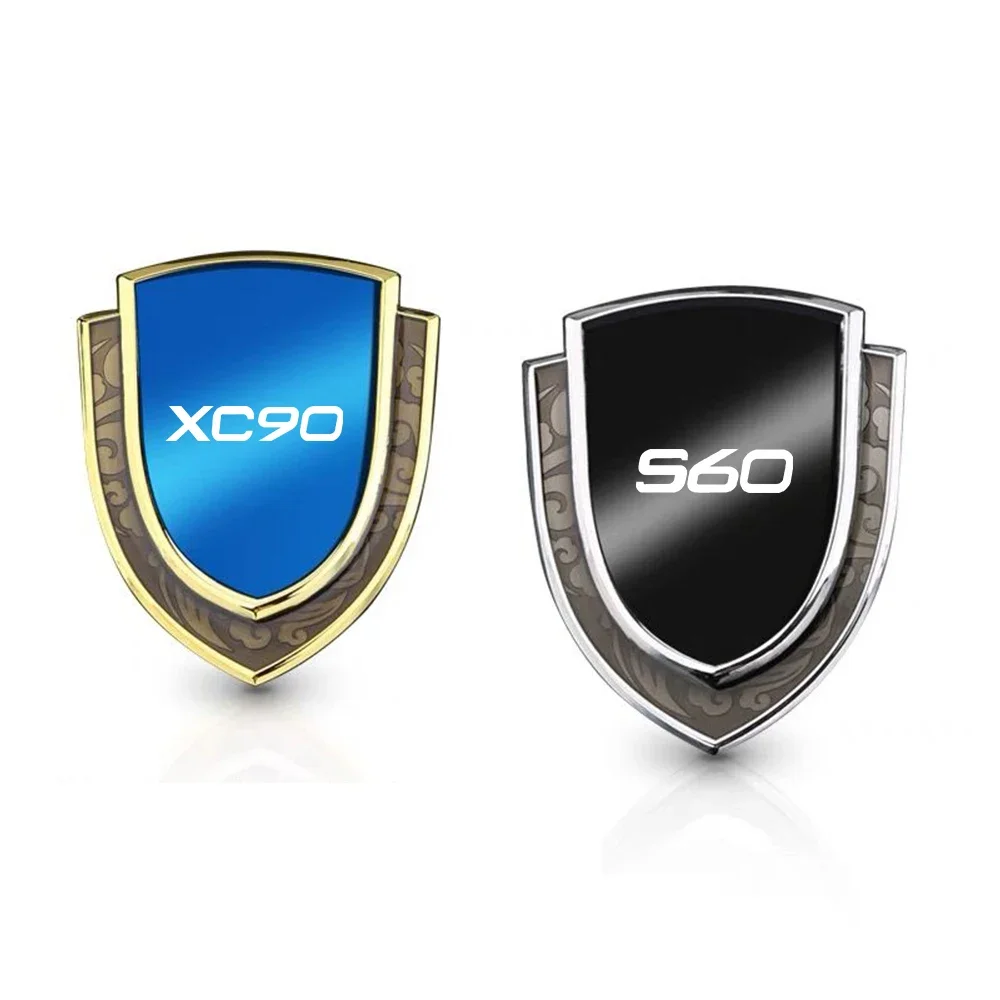 for Volvo S60 S90 XC60 XC90 Car Styling Car Metal Sticker Custom Shield Car Rear Trunk Shield Emblem Badge Sticker