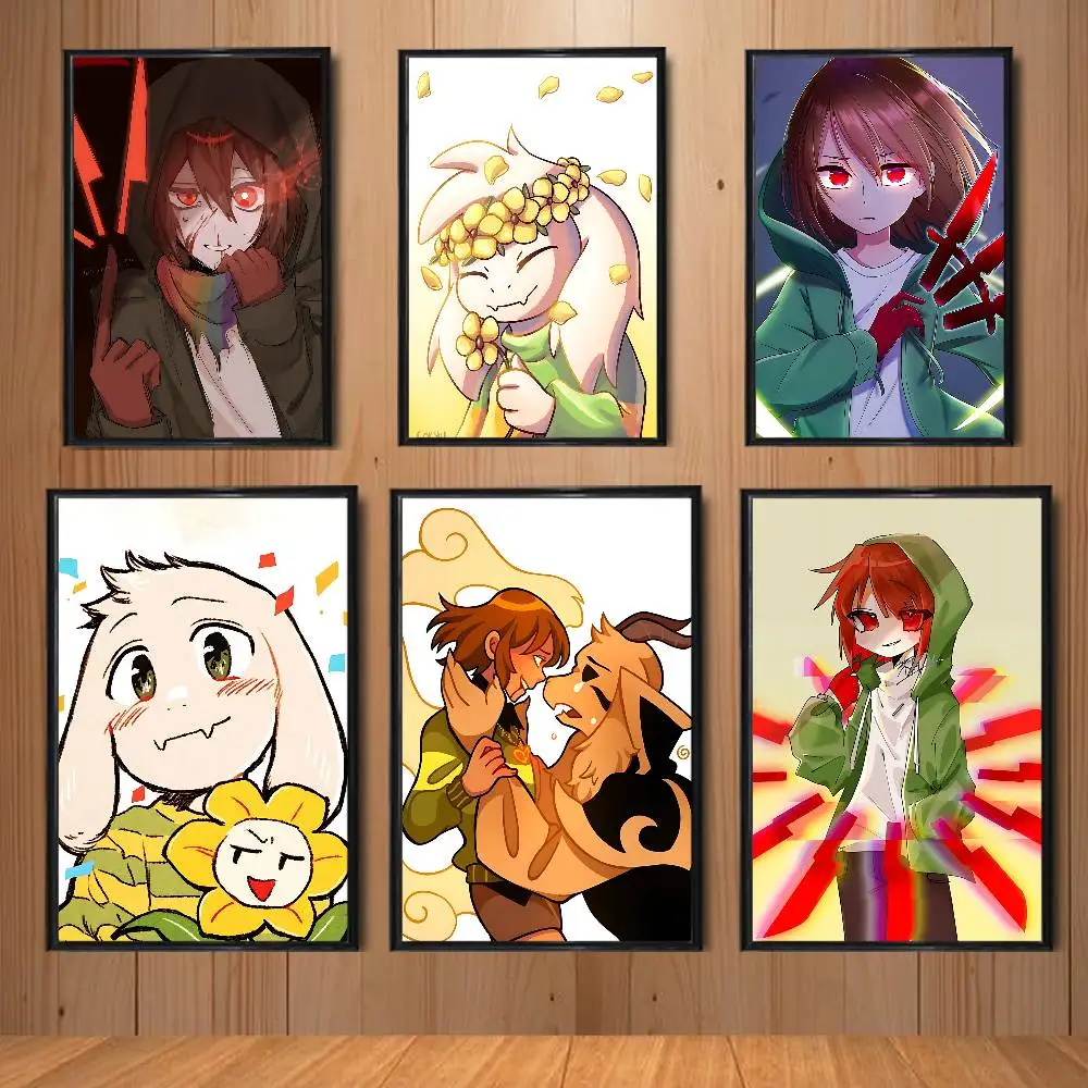 

Chara Asriel Undertale Wall Art Anime Canvas Painting Poster For Living Room Decoration Picture Home Decor