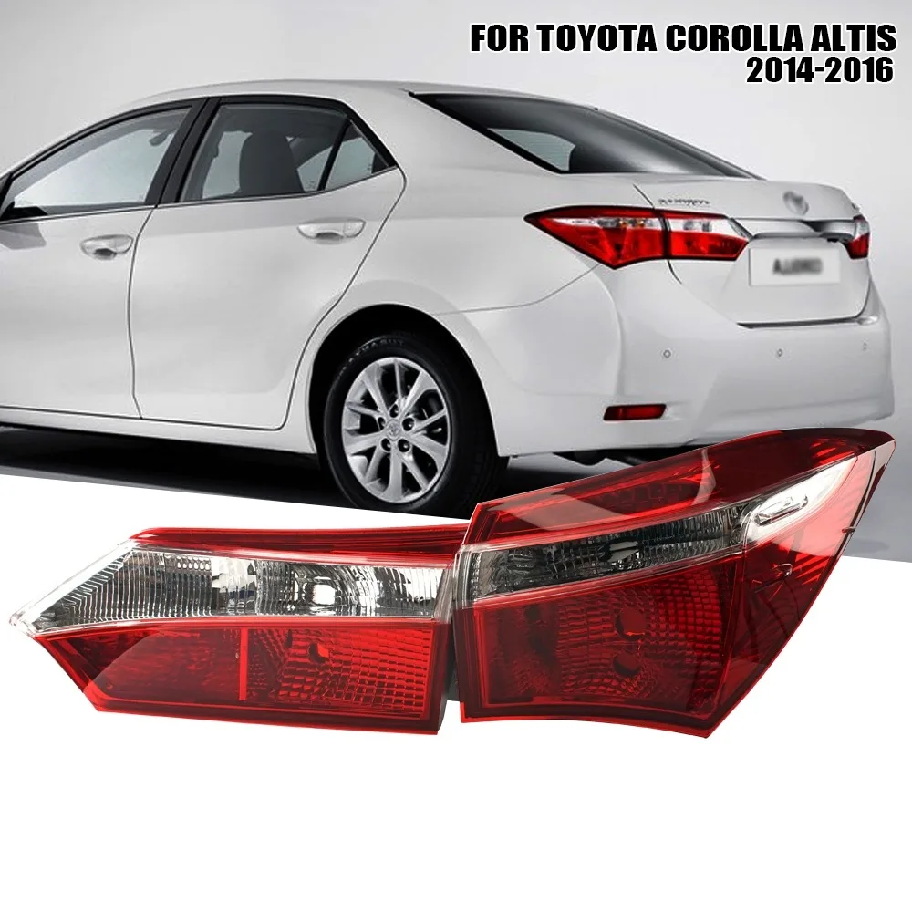 

Для Toyota Corolla Altis 2014 2015 2016, автомобильный галогенный задний фонарь, задний бампер, стоп-сигнал, указатель поворота, предупреждение