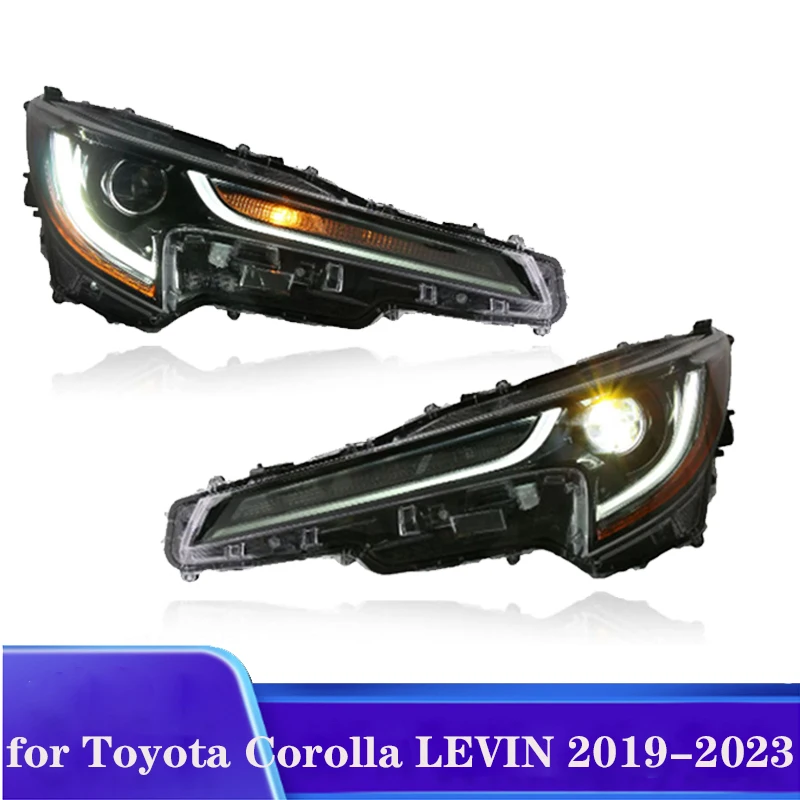 

Headlight For Toyota Corolla LEVIN LED Headlight 2019-2023 Headlight Corolla DRL Turn Signal High Beam Angel Eye Projector Lens