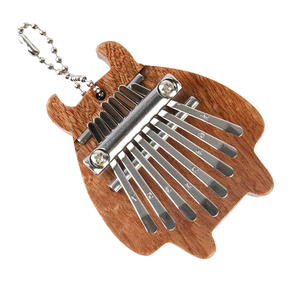

Premium Mini Kalimba Thumb Piano 8 Tone Small Wooden Finger Piano Lightweight Durable Portable Design Hanging Rope Included For
