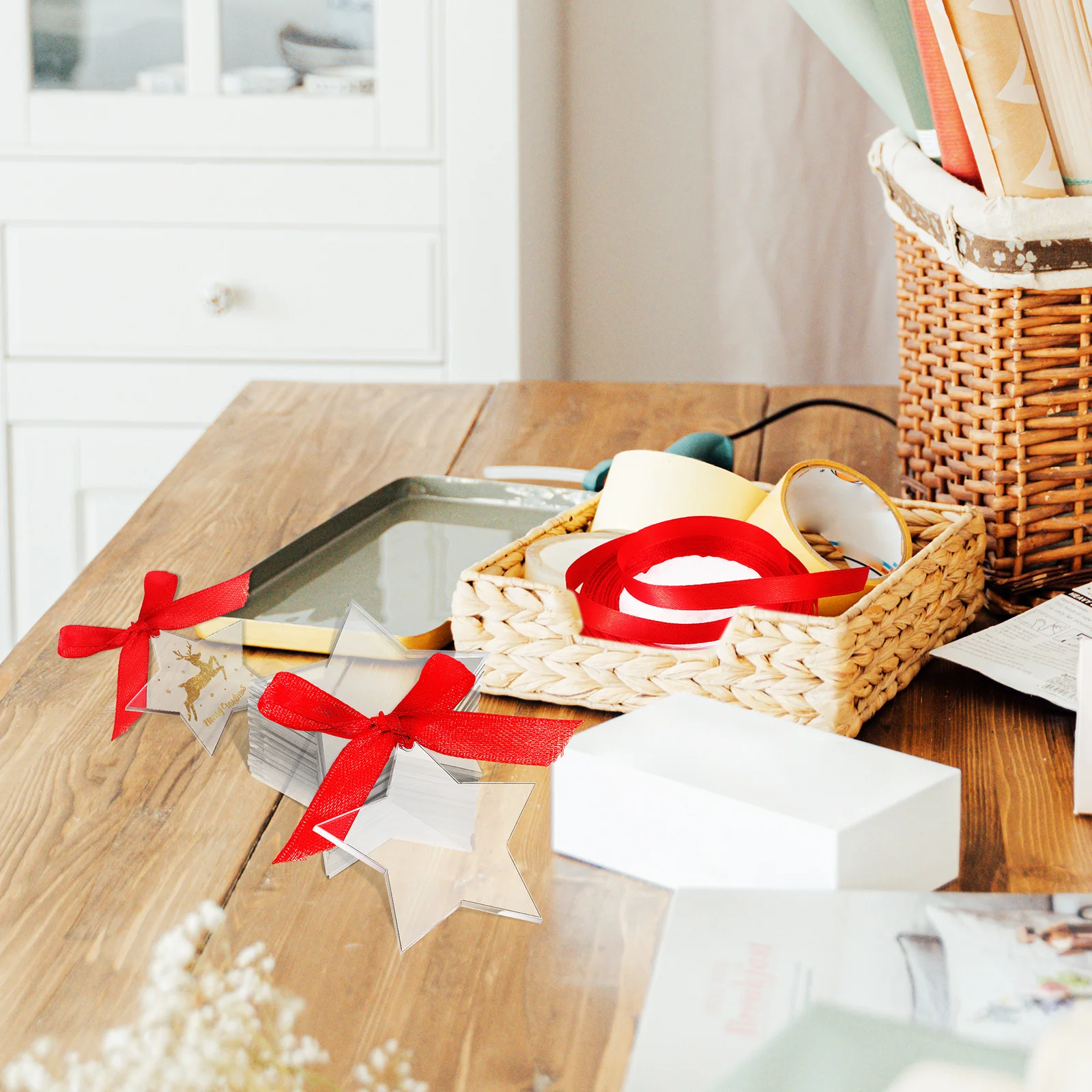 

30Pcs Star Acrylic Key Chain Blanks DIY Bag Pendant Accessories Key Decoration Portable Acrylic Keychain Portable Keychain