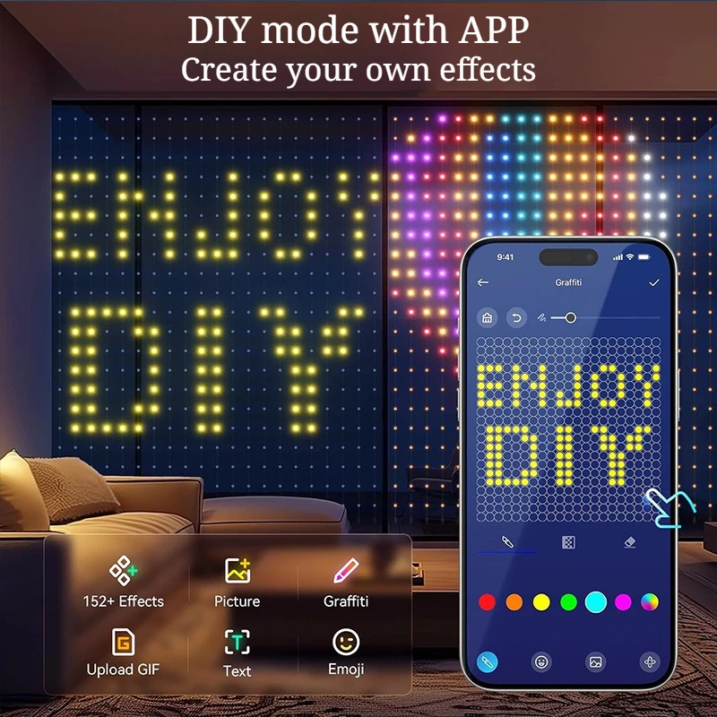 RGB Smart Curtain LED Draadver - Lightings Decoration recensie en prijs