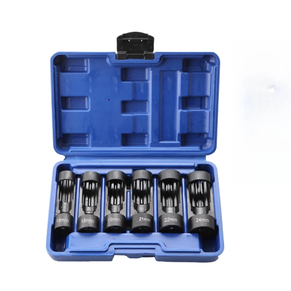 Deep Groove Socket Shock Absorber Socket For Heavy-duty Applications Blue blue Black Phosphate Coating Rust Resistant Finish