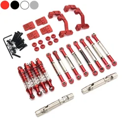 WPL C14 C24 C24-1 C54 Metal Chassis Link Rod Pull Rod Mount Shock Absorber Drive Shaft Set 1/16 RC Car Upgrade Parts