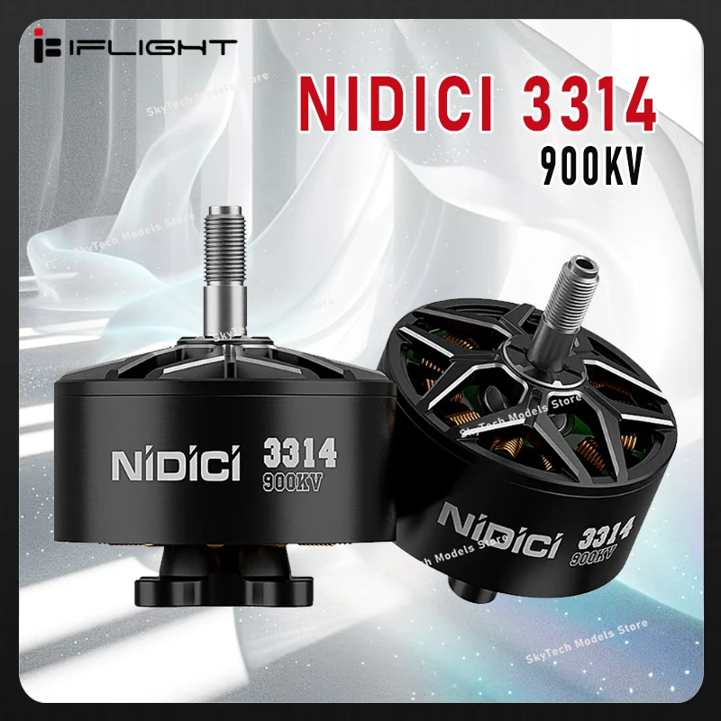 

IFlight NIDICI 3314 900KV Brushless Motor 5mm Shaft Compatible 8-9-10inch Propeller for RC FPV Drone