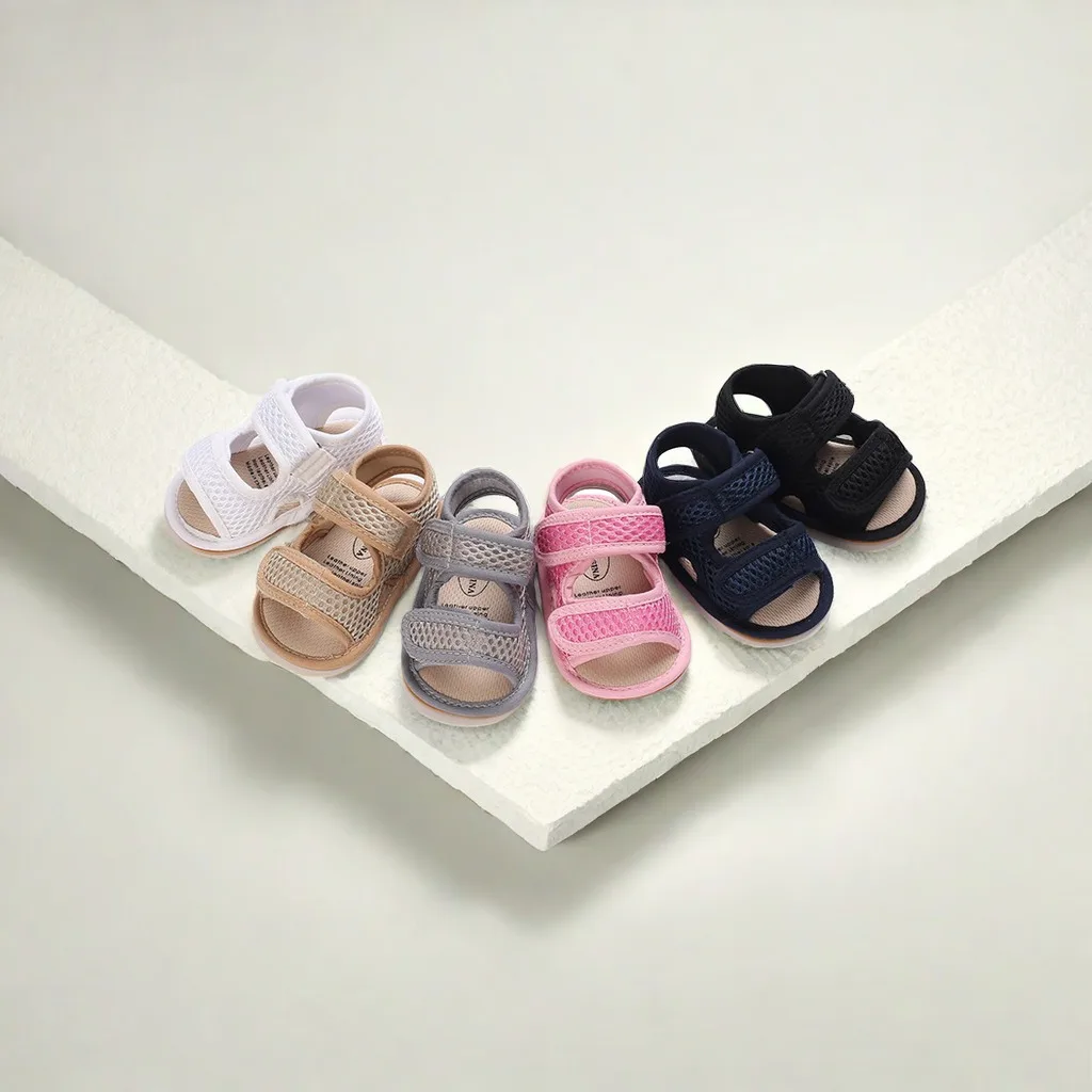 Summer New Breathable Baby Sandals Baby Shoes Anti Slip Soft Sole Lightweight Walking Shoes