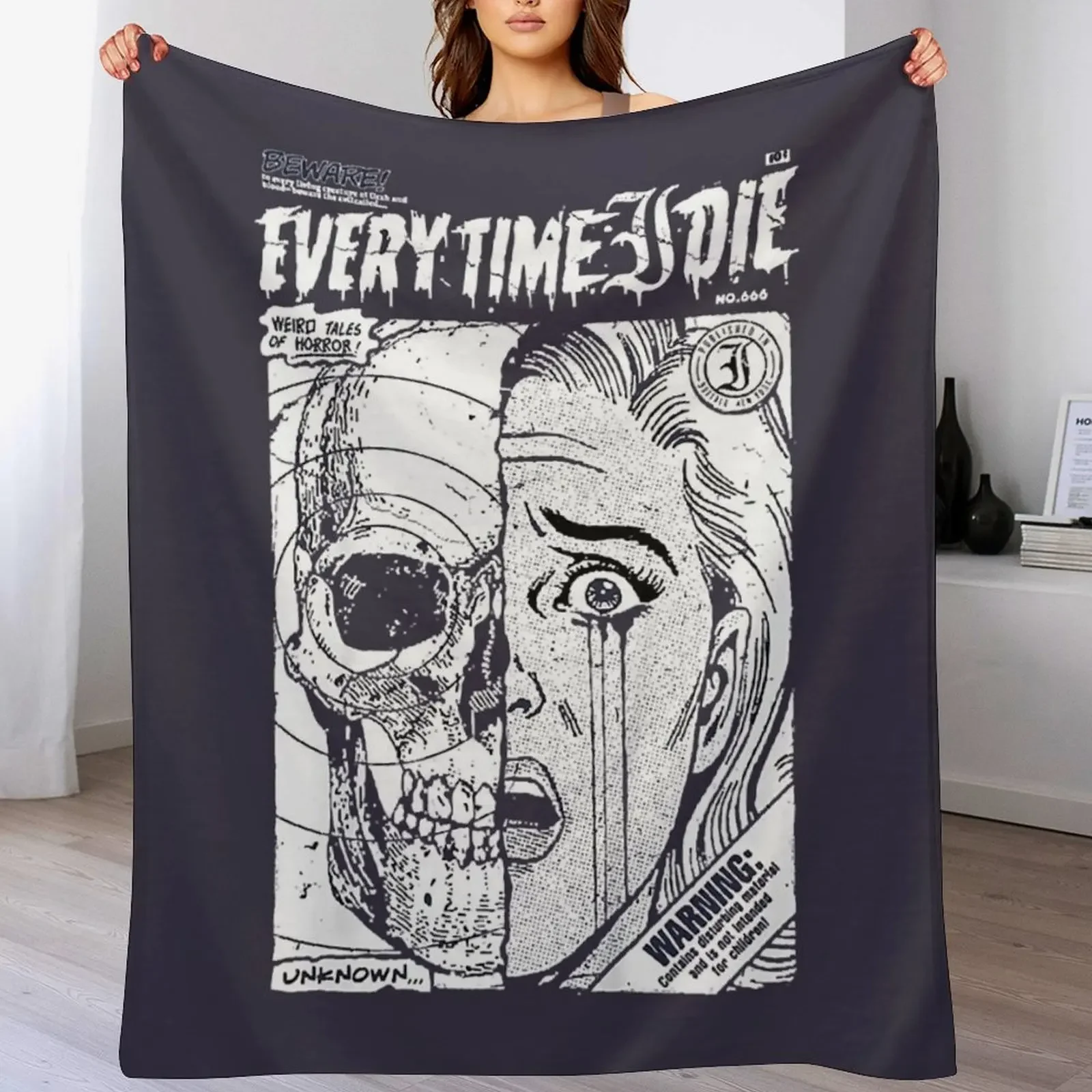 Secret Every Time I Die Retro Vintage Throw Blanket Warm Flannel Blanket for Couch Chair Bedroom