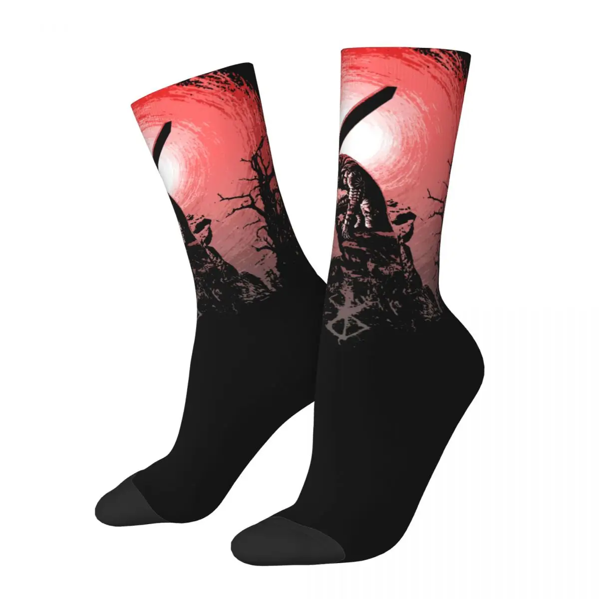 Autumn Winter Crazy Design Unisex Sunset Glow Berserks Socks Breathable Football Socks