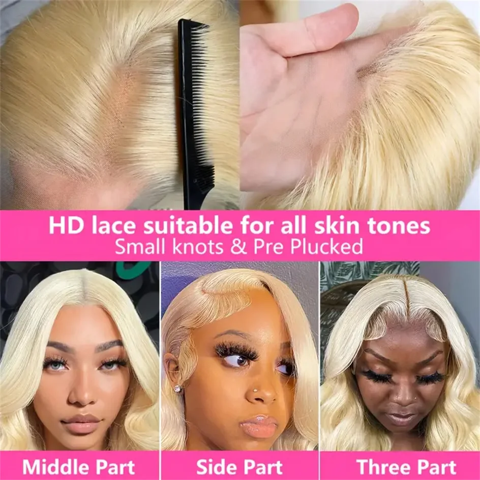 613 Blonde Lace Frontal Wig Body Wave 13x6 Hd Lace Front Wig 30 38 Inch 613 Blonde Wig 13x4 Lace Front Wigs Human Hair 100%