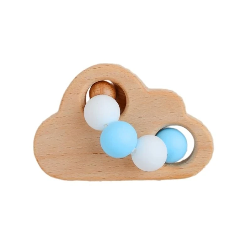 J15U سيليكون + لعبة عضاضة خشبية آمنة عضاضة فعالة لأسنان الطفل أداة تخفيف غير مريحة