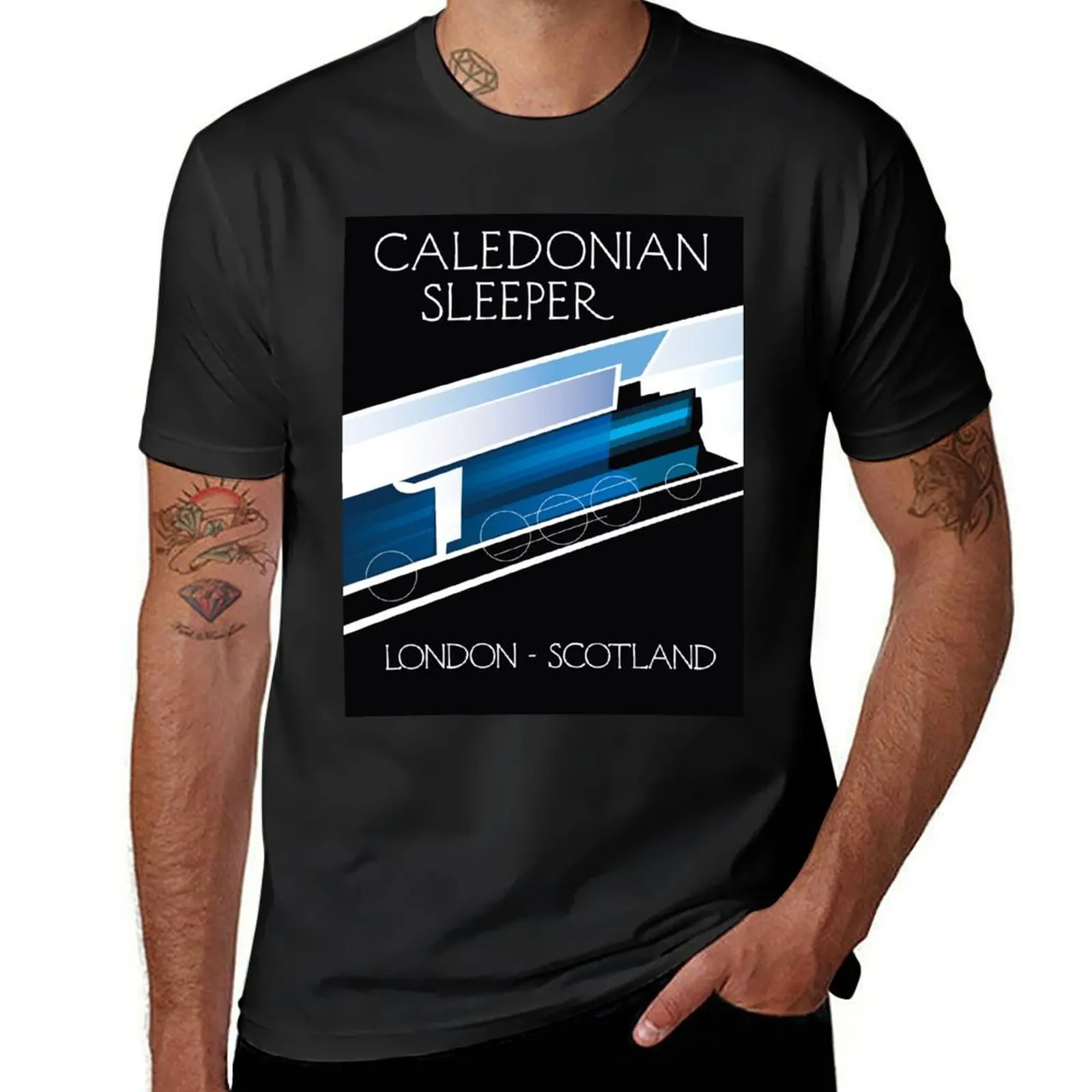 Caledonian Sleeper London - Scotland T-Shirt tops blacks men clothings