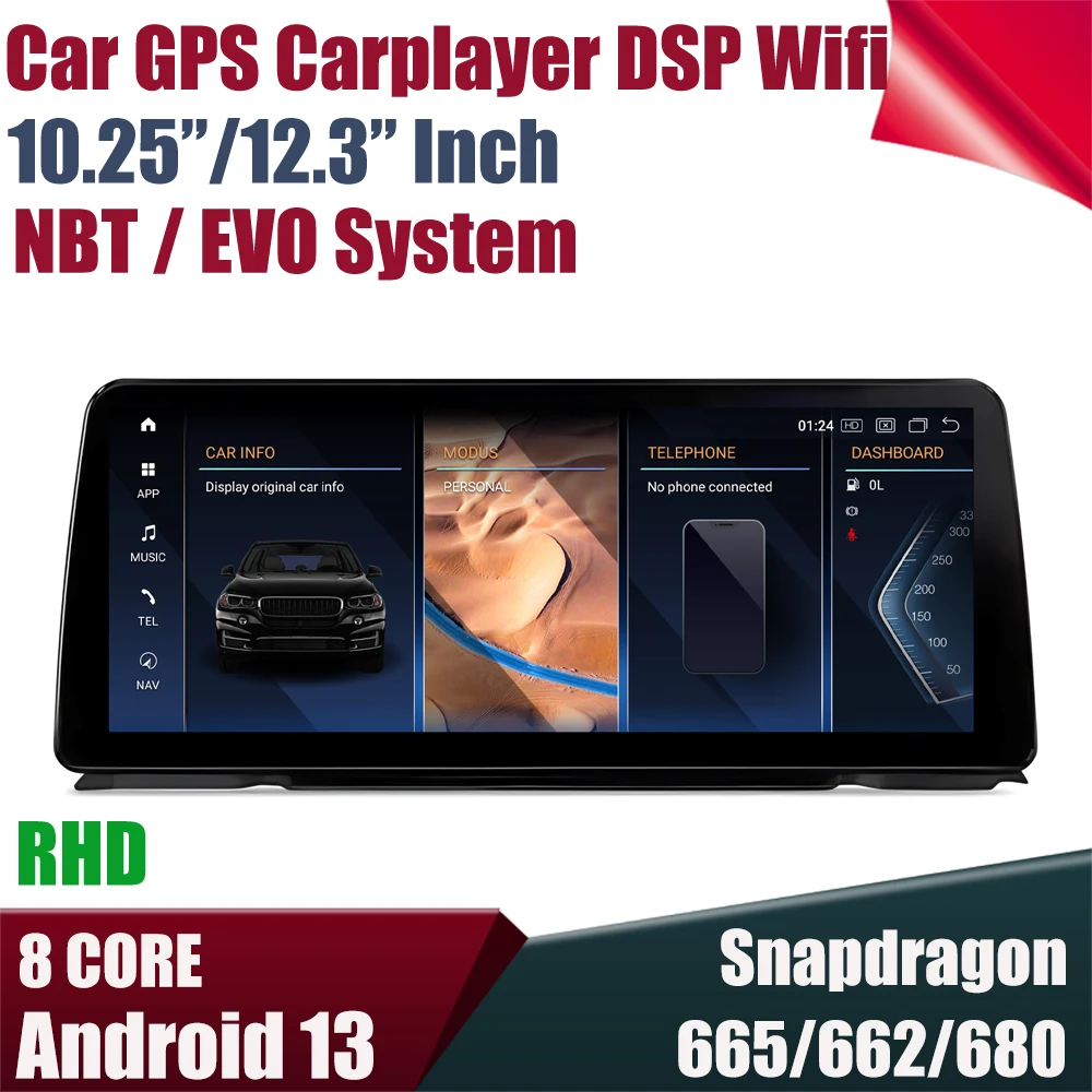 RHD 12.3''Car GPS Android 13 Stereo Carplay Radio Navigation player For BMW 3 4 Series F30/F31/F34/F35/F32/F33/F36 1920*720