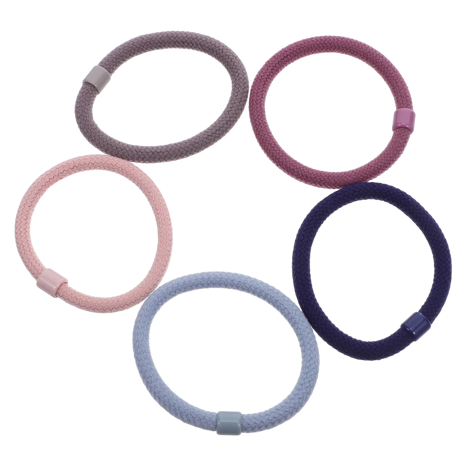 

5 шт. эластичные веревки для женщин, держатели для хвоста, сильная фиксация, эластичные ленты для волос, идеально подходящие для вьющихся прямых тонких волос