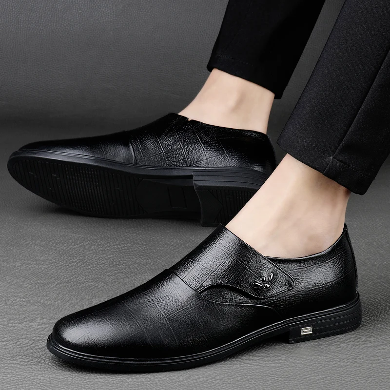 Luxury Mens Leather Shoes High Quality Men\'s Shoes Pointed Oxford Wedding Leather Men Dress Shoes 2024 Gentleman Office Man Shoe