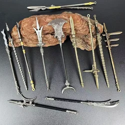 Ancient Cold Weapon Model Three Kingdoms Long Spear Sword Eighteen Metal Pendant Weapons Small Mini Pendant Toys