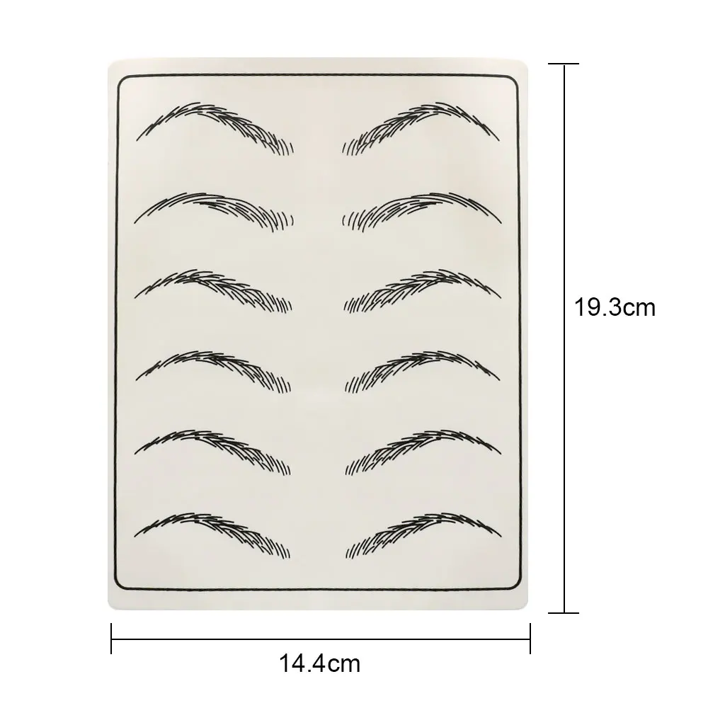 1/3/5/10pcs Tattoo Eyebrow Template Practice Skin Permanent Makeup Synthetic Leather Tattoo Beginner No Ink Practice Tool