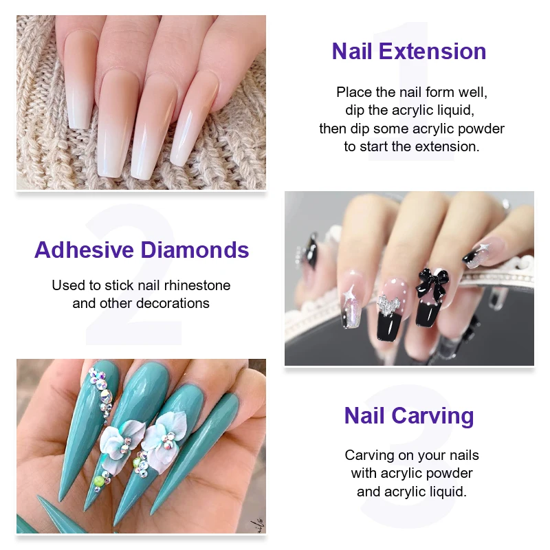 LIMEGIRL 75 ml Nagel-Acryl-Flüssigkeits-Mono-Pinsel-Set, Nagelkunst, Dekoration, Maniküre-Set, Nägel, 3D-Nagelspitzen, DIY-Bildhauerwerkzeug