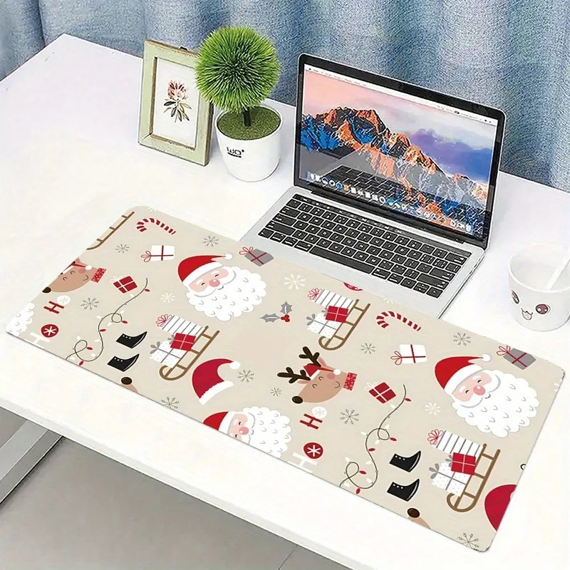 Merry Christmas Santa Claus Computer Mouse Pad Gaming Accessories Large Mause Pad Printing Deskmat Keyboard Pad Mausepad Pad