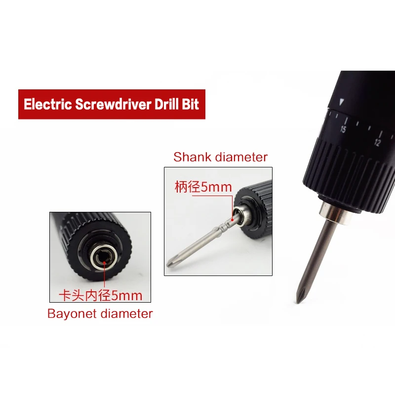 10PCS 5MM Phillips Screwdriver Bits 120MM Length Automatic Screwdriver Drill Bit