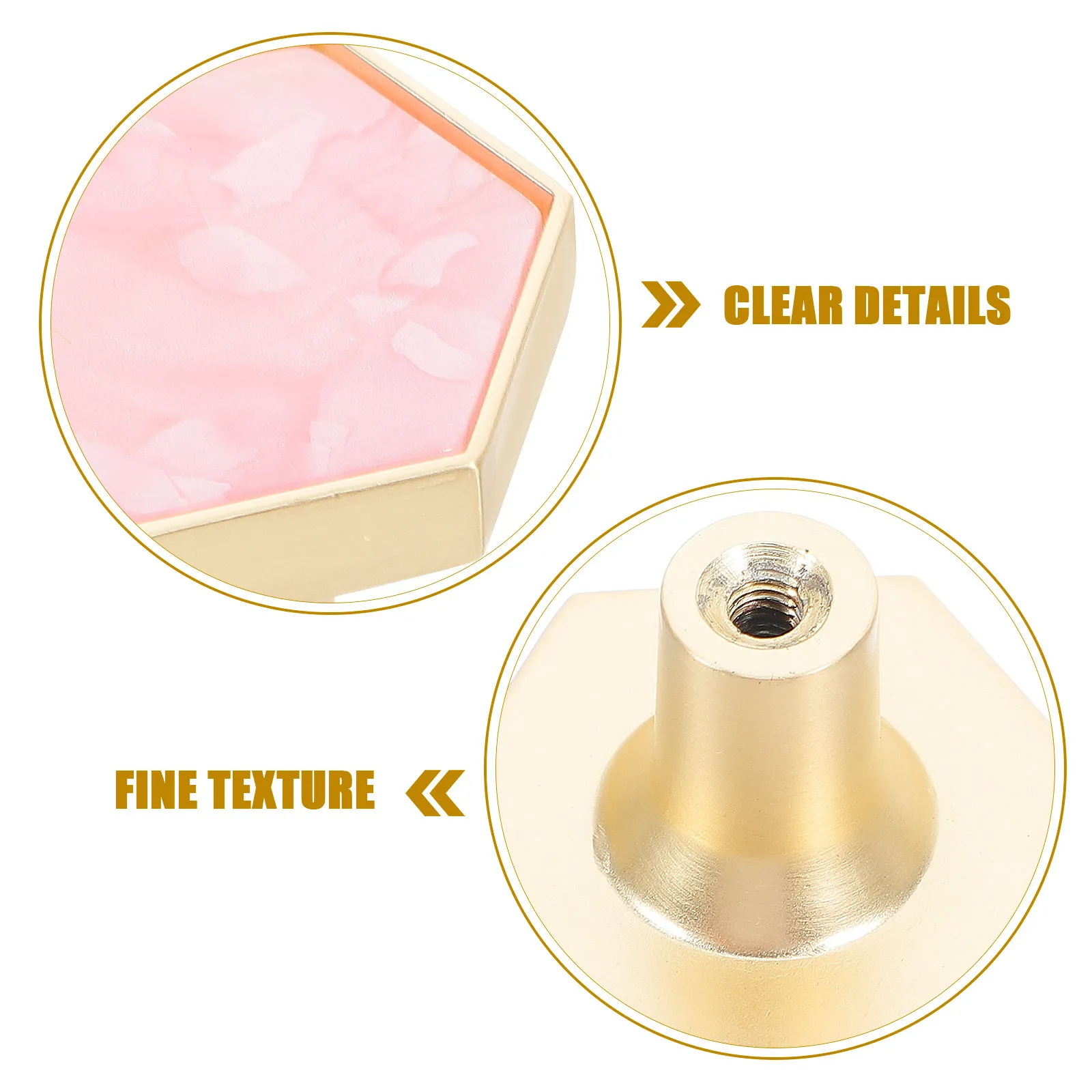 4Pcs Zinc Alloy Hexagon Cabinet Knobs Shell Design Elegant Vintage Drawer Pulls for Kitchen Cabinets Wardrobes Dresser Vanity