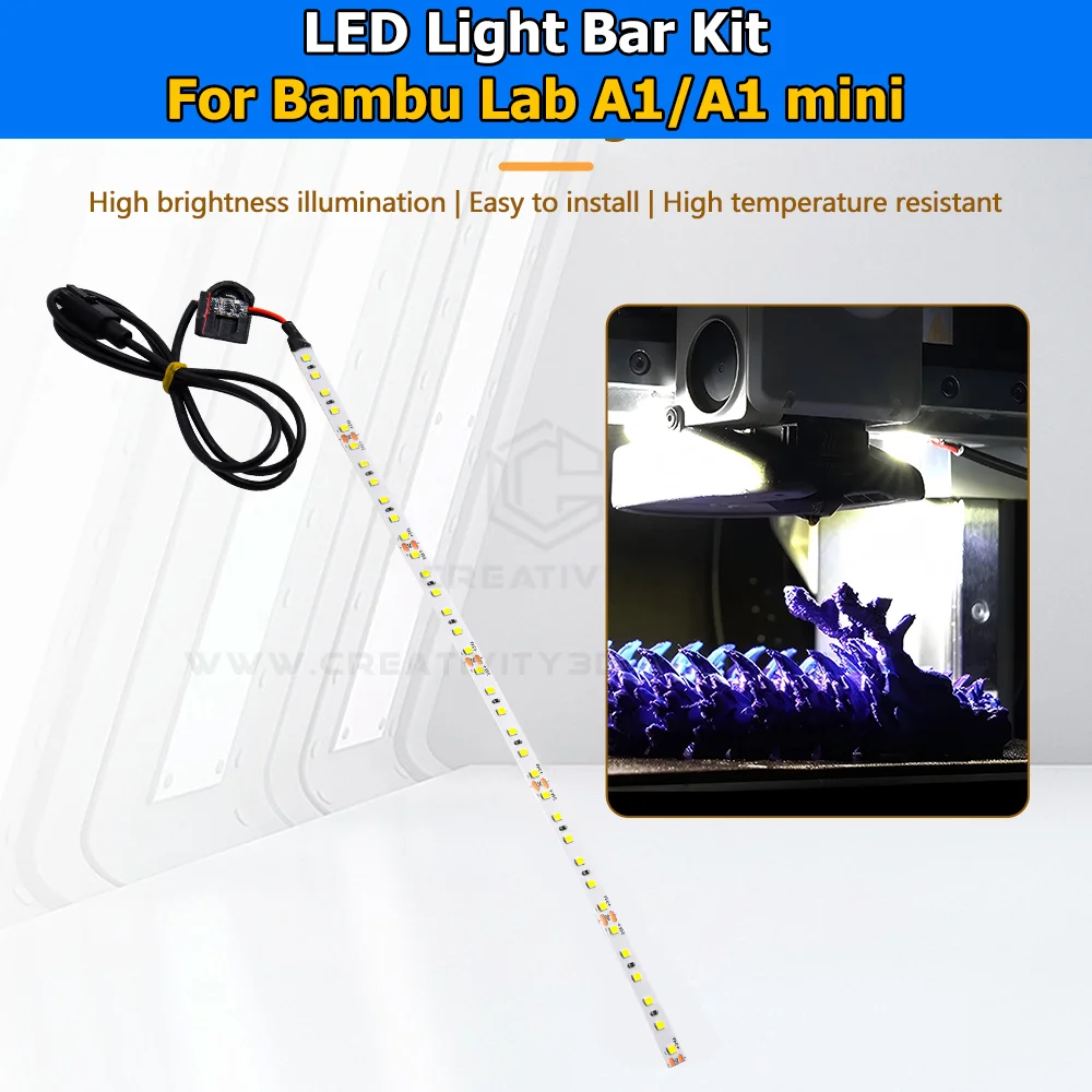 

Creativity LED Light Bar Kit For Bambu Lab A1/A1 mini 3D Printer Led Light Strip Bambulab a1 Accessories
